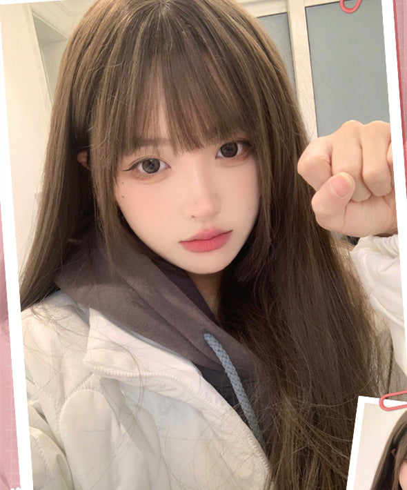 Waist Length Wavy Brown Synthetic Wig