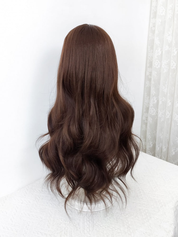 Metropolitan Girls Champagne Brown Wavy Long Lolita Synthetic Wig