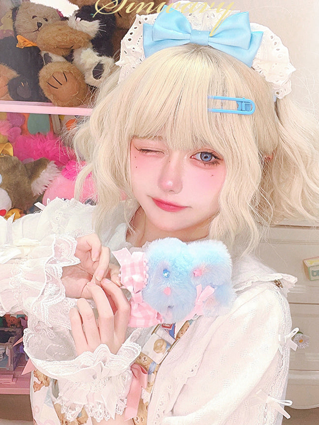 Platinum Wavy Short/Long Synthetic Wig