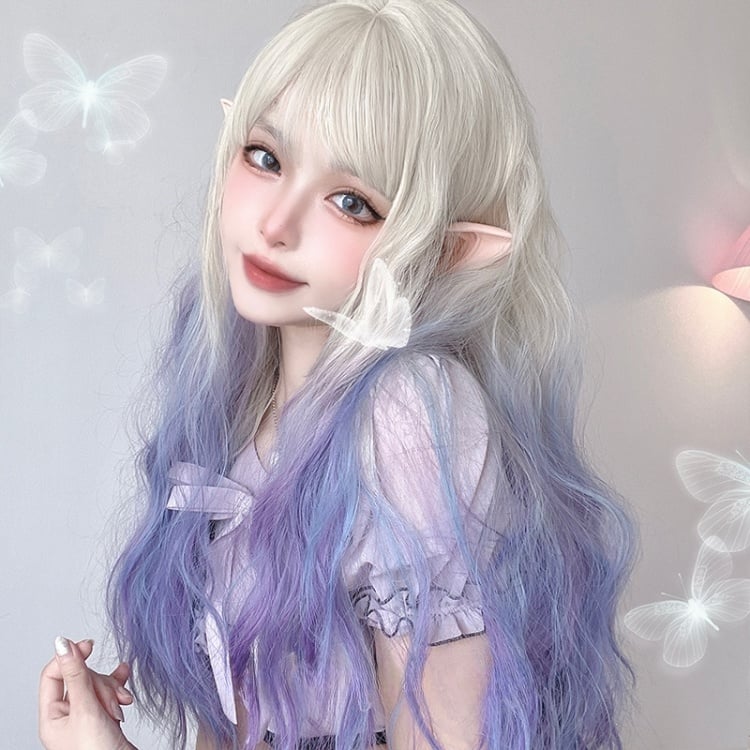 Waist Length Ombre Hair Color 70CM Lolita Synthetic Wig