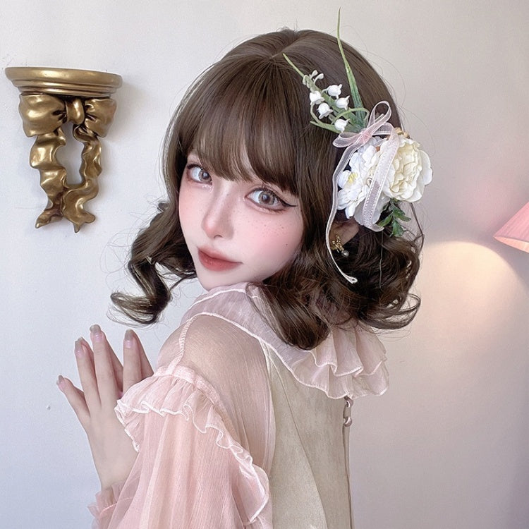 Wavy Brown 28CM Short Lolita Synthetic Wig