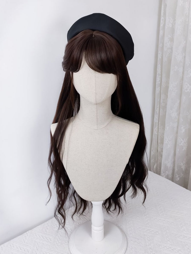 Tender Sister Dark Brown Wavy Waist Length Lolita Synthetic Wig