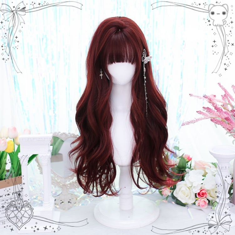 Mera Red Wavy Long Synthetic Wig