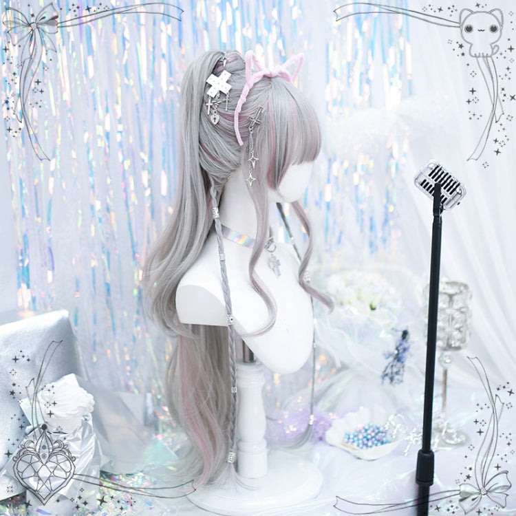 Punk Highlight Long Wavy Synthetic Wig