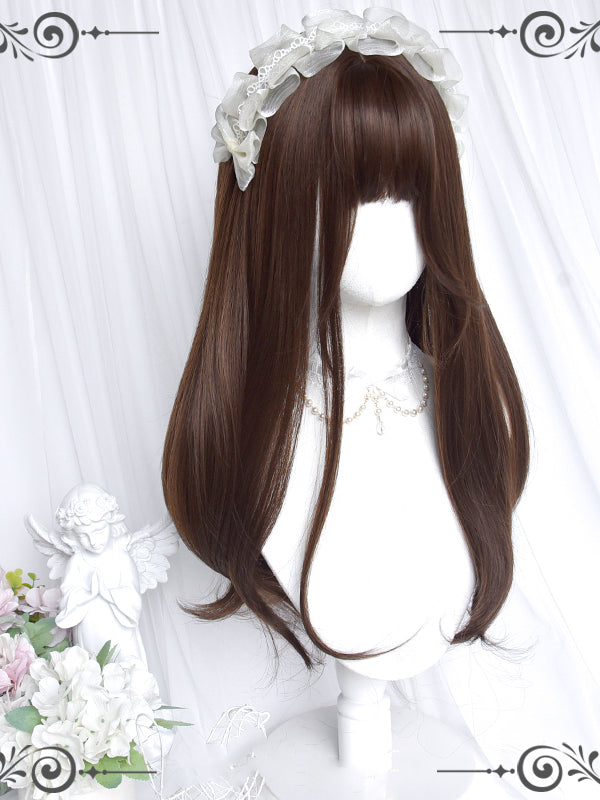 Honey Brown / Black Brown Long Lolita Synthetic Wig