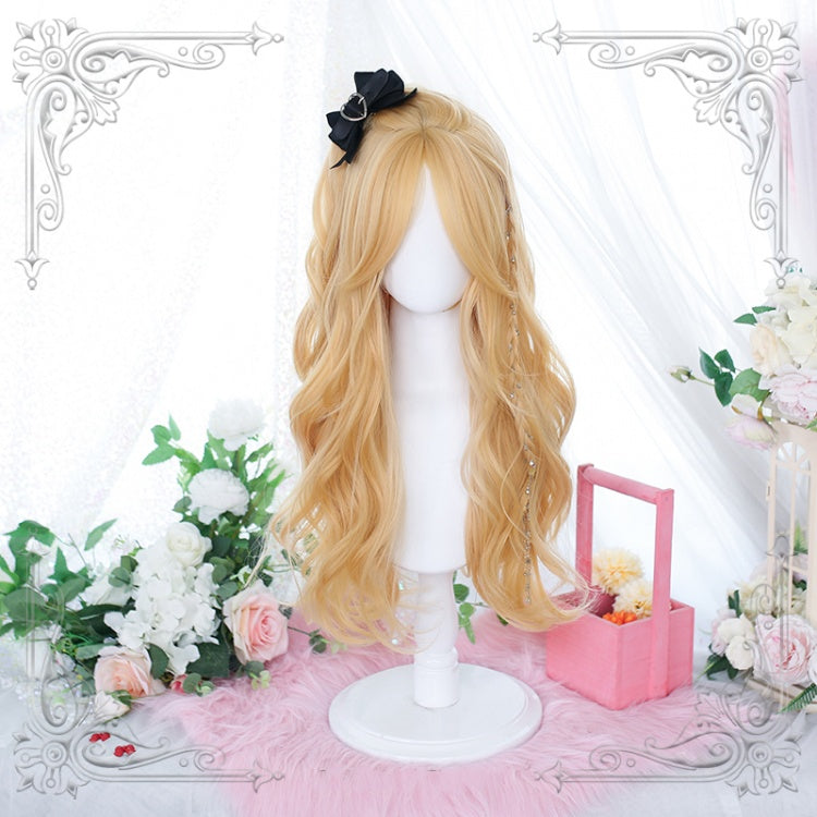 Philo Dark Brown / Gold Wavy Long Lolita Synthetic Wig