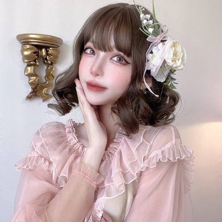 Wavy Brown 28CM Short Lolita Synthetic Wig