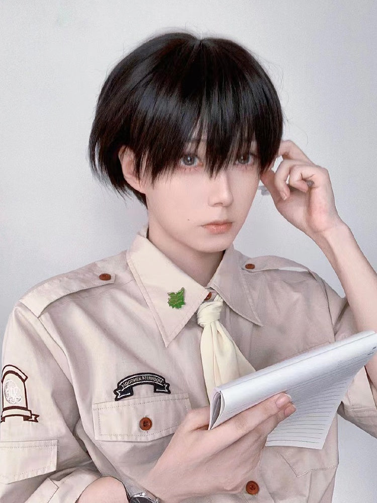 Straight Black Short Ouji Short Wig
