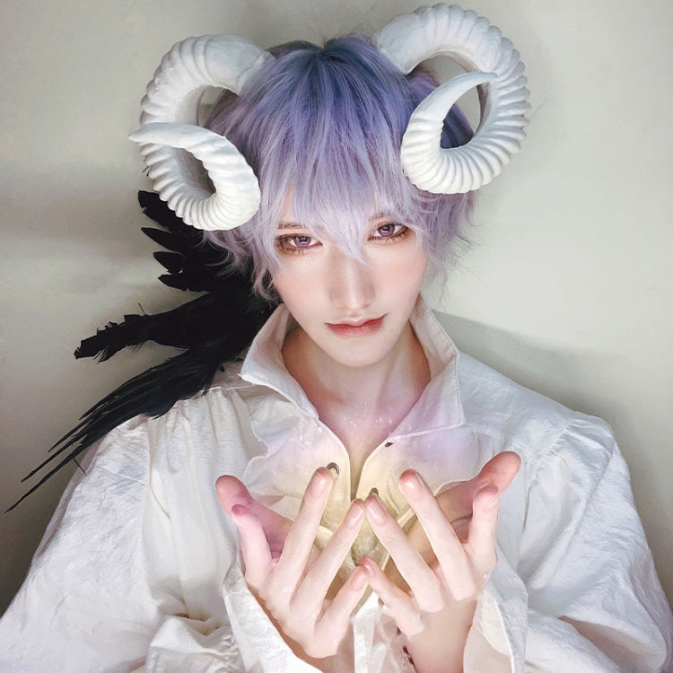 Ombre Hair Color Purple to Blue Ouji Short Wig