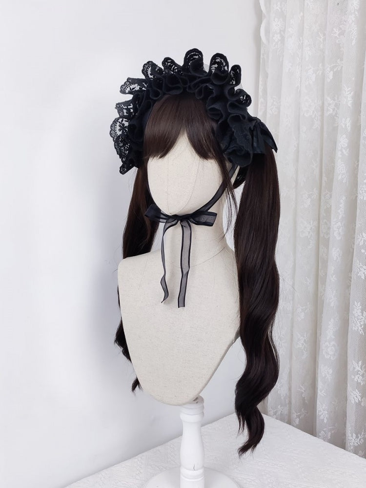 Tender Sister Dark Brown Wavy Waist Length Lolita Synthetic Wig
