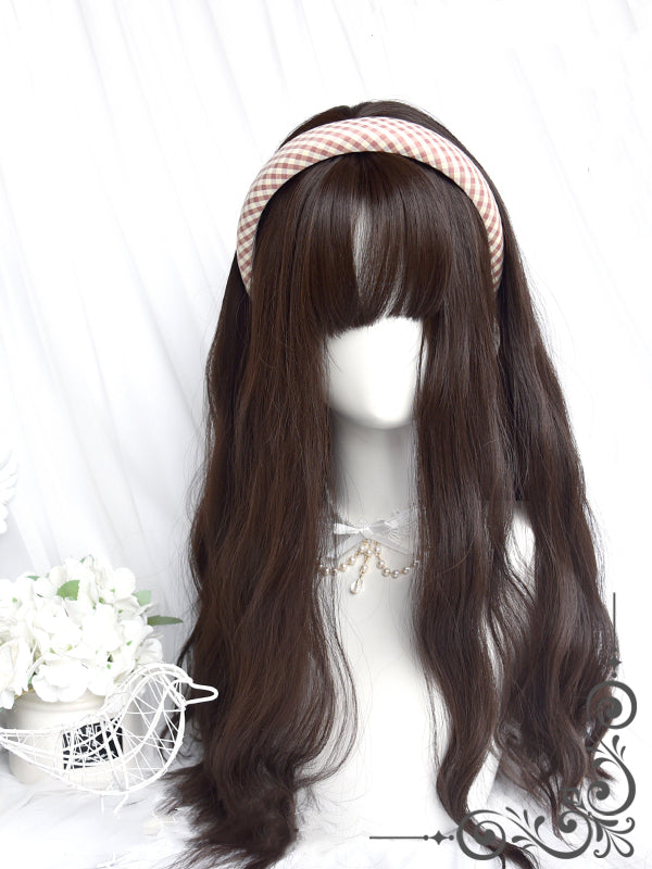 Wavy Tea Brown Long Synthetic Wig