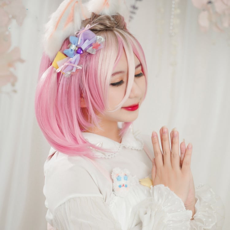Princess Yaoyao Pink Short Synthetic Wig