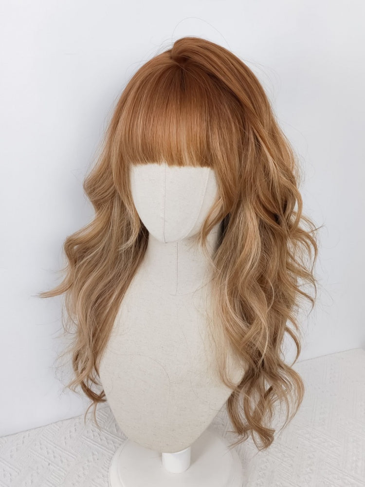 Honey Brown Ombre Long Wavy Synthetic Wig
