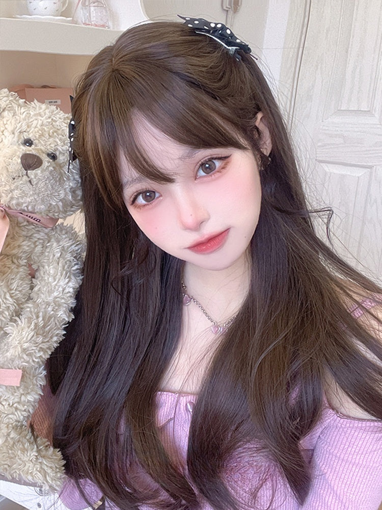 Wavy Brown 60CM Synthetic Wig