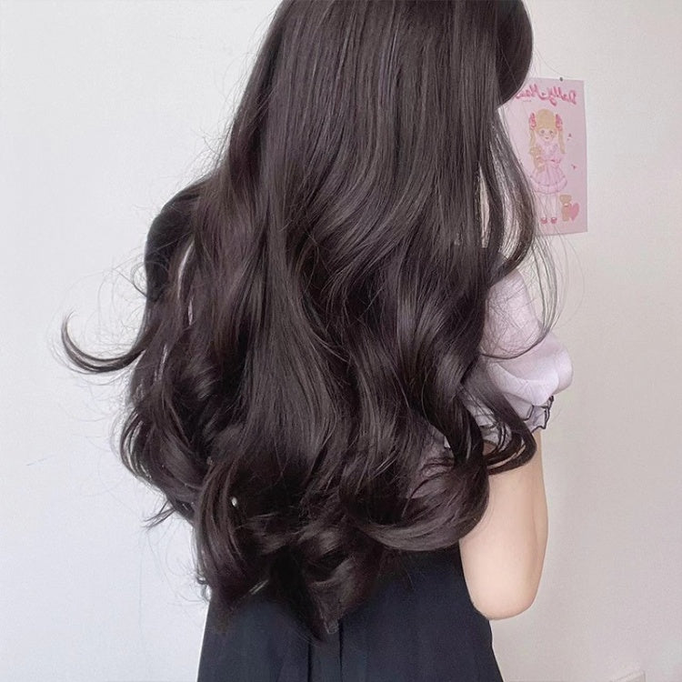 Waist Length Wavy Dark Brown Lolita Synthetic Wig