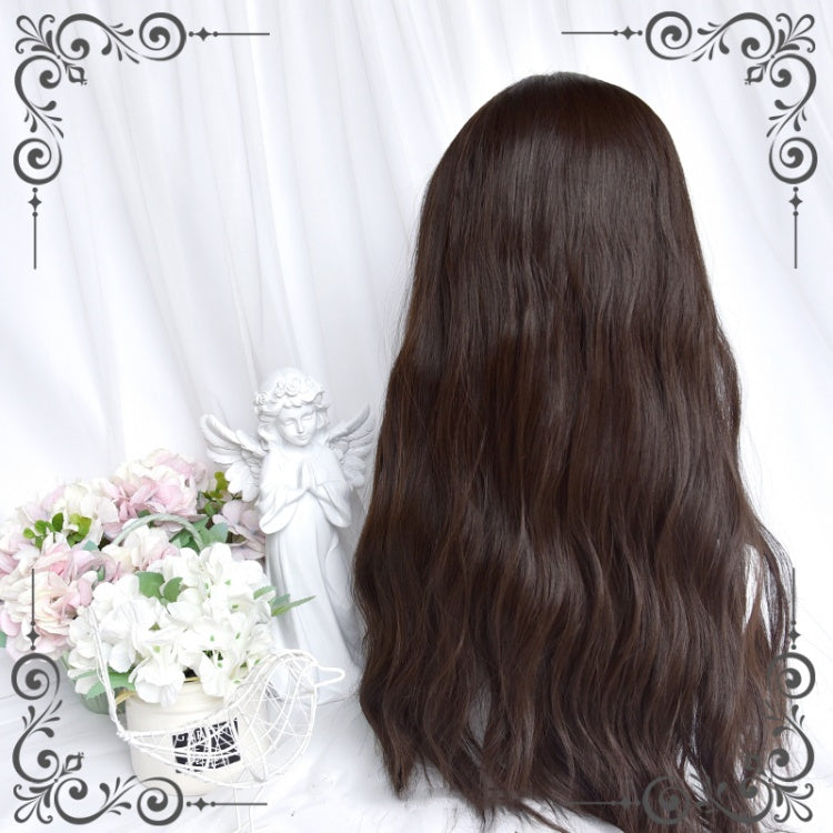 Wavy Tea Brown Long Synthetic Wig