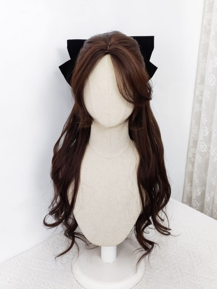 Metropolitan Girls Champagne Brown Wavy Long Lolita Synthetic Wig