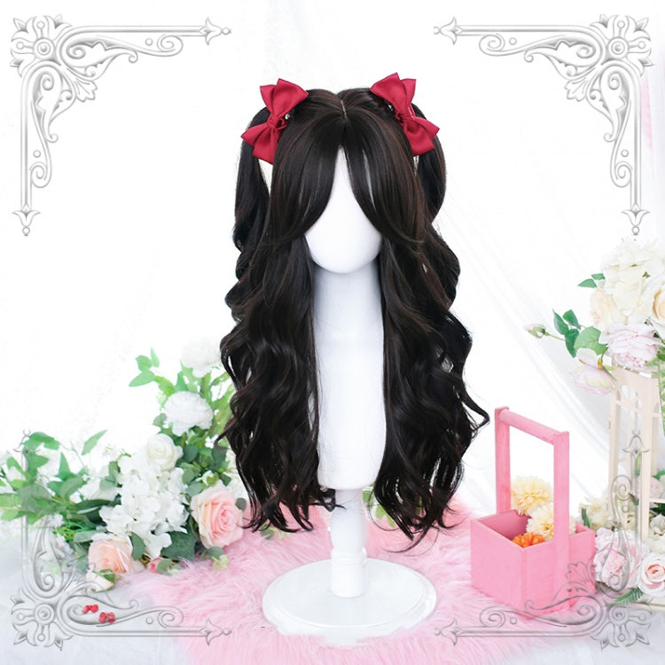 Philo Dark Brown / Gold Wavy Long Lolita Synthetic Wig