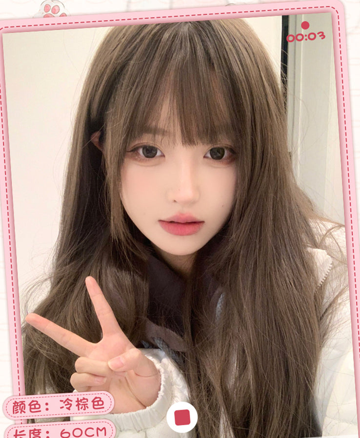 Waist Length Wavy Brown Synthetic Wig