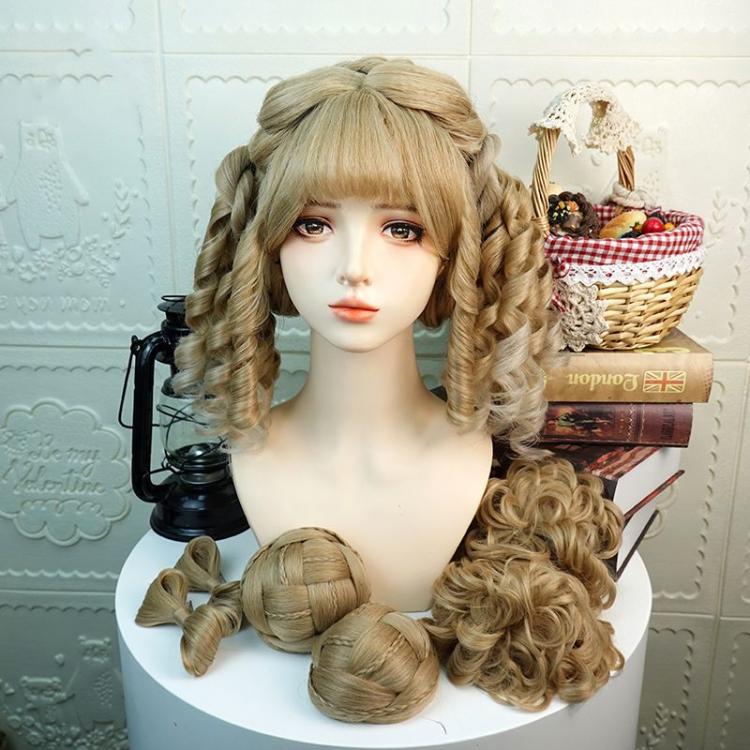 Katie's Garden Flax Yellow Curly Lolita Hand-braided Wig