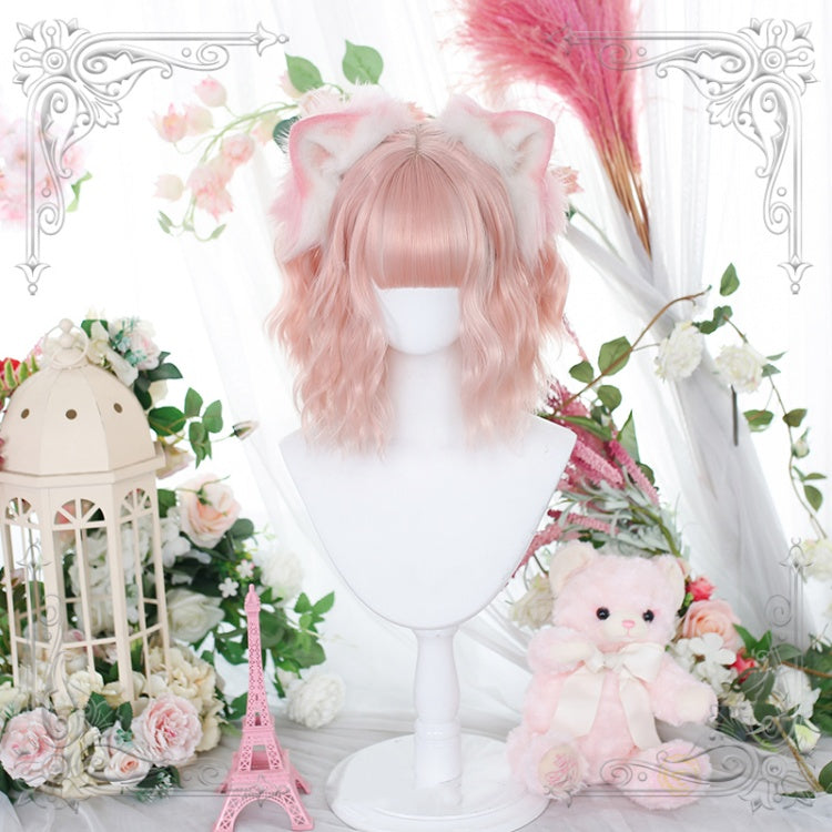 Yao Lin Peach Pink 35CM Short Lolita Synthetic Wig
