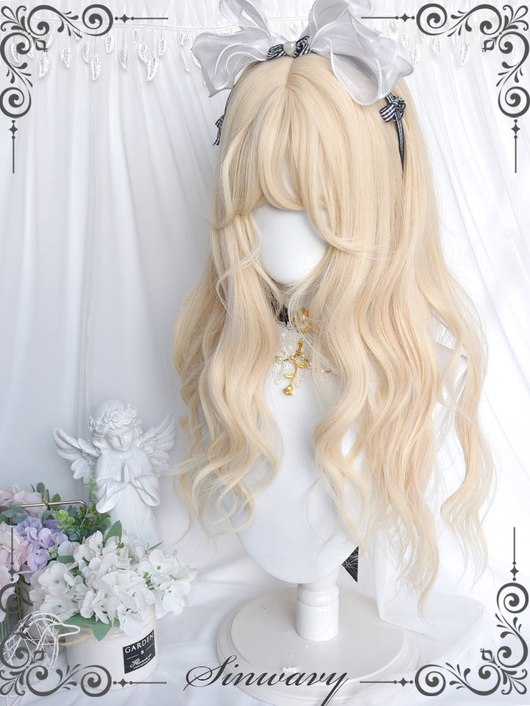 Platinum Wavy Short/Long Synthetic Wig
