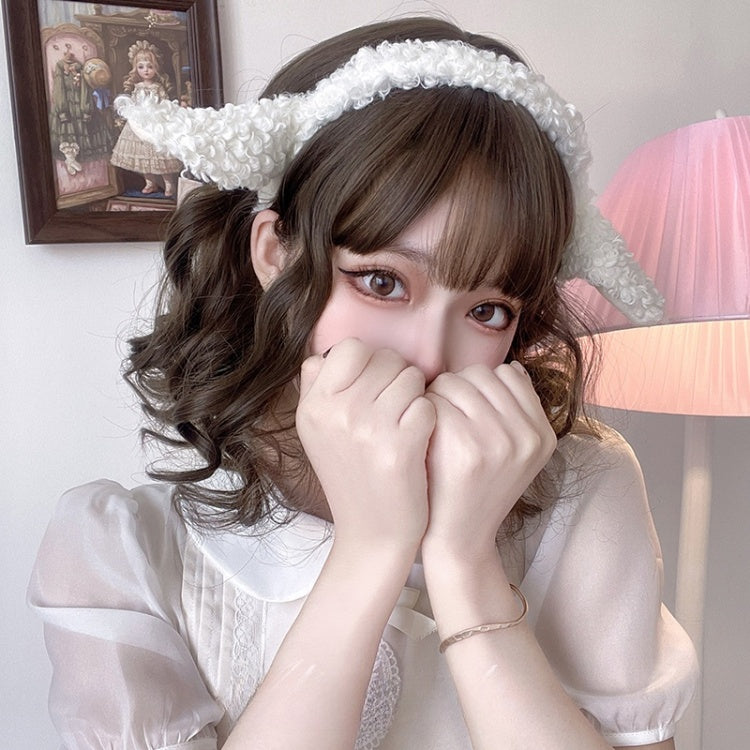 Wavy Brown 28CM Short Lolita Synthetic Wig