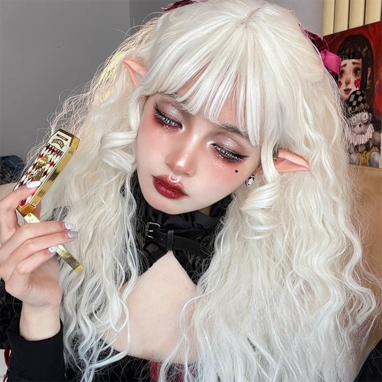 Miss Lori Off-white Curly Synthetic Wig