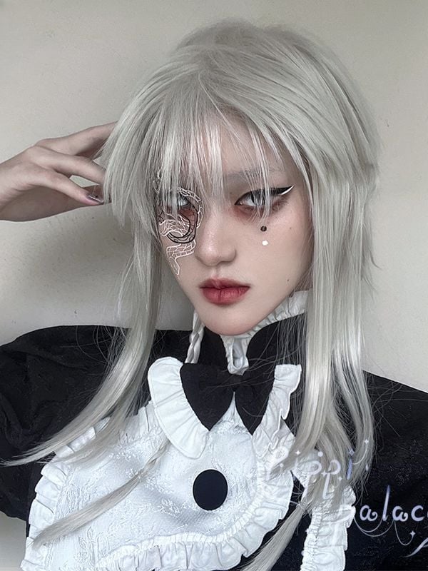 Kingslayer Silver White Boy Style Wig