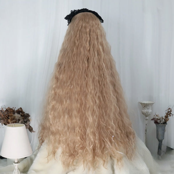 In Stock 120cm Brown Curly Wig