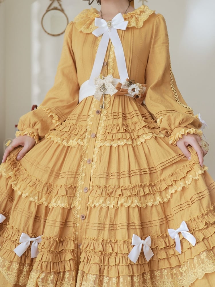 Tasha's Garden Yellow Ruffle Design One Piece