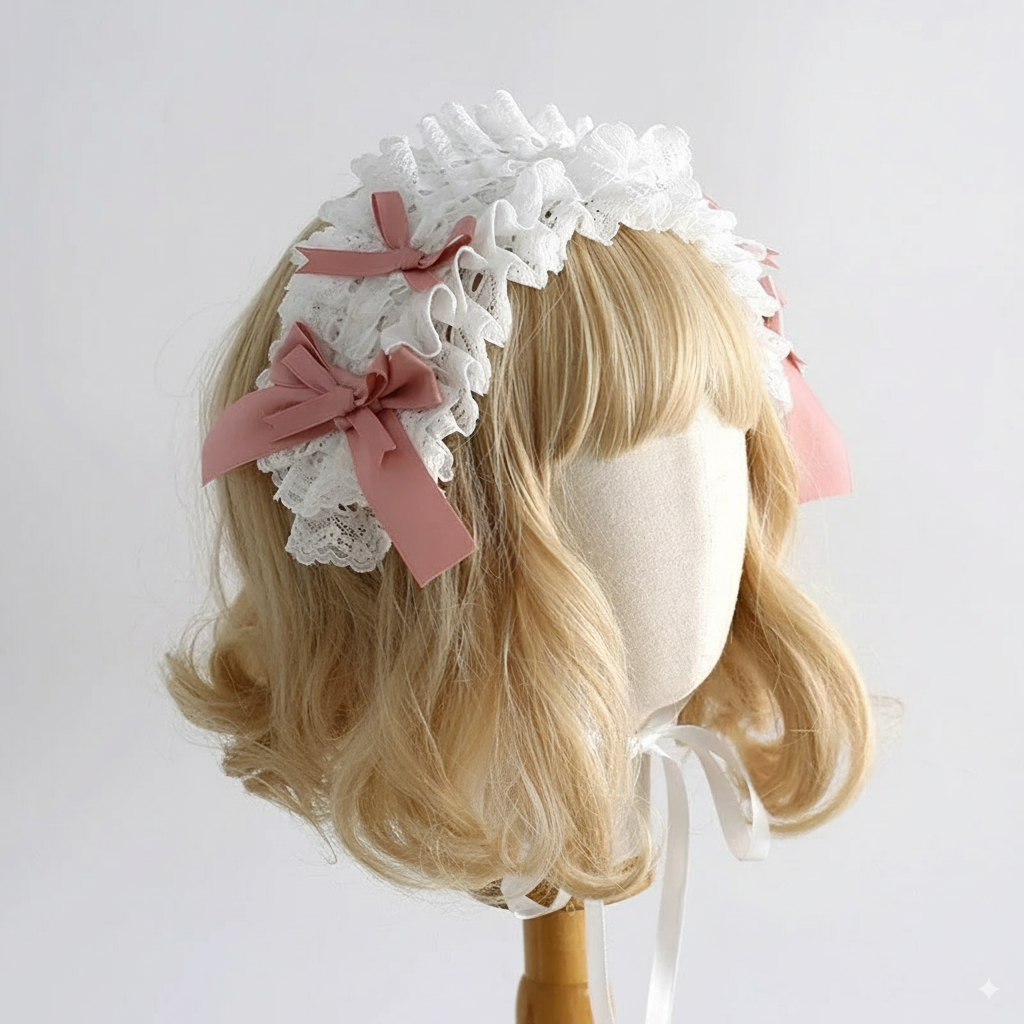 Lace Ruffle Ribbon Headdress
