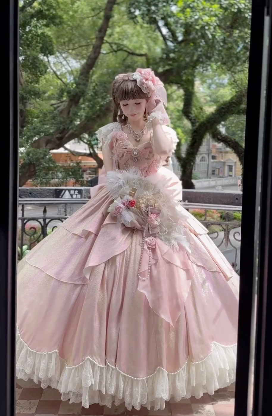 Victorian Rose Reverie Ball Gown