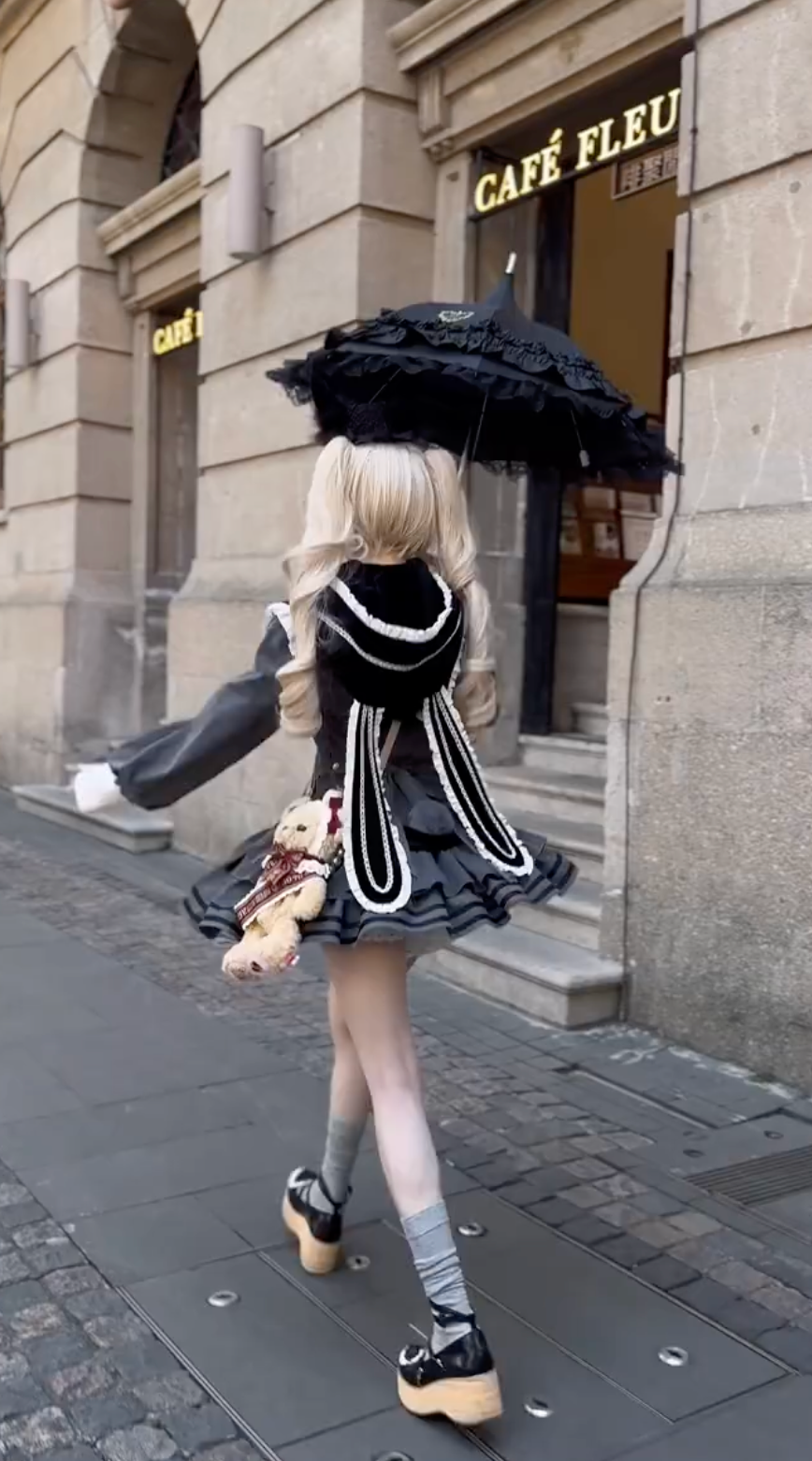 Gothic Bunny Scholar Lolita Dress