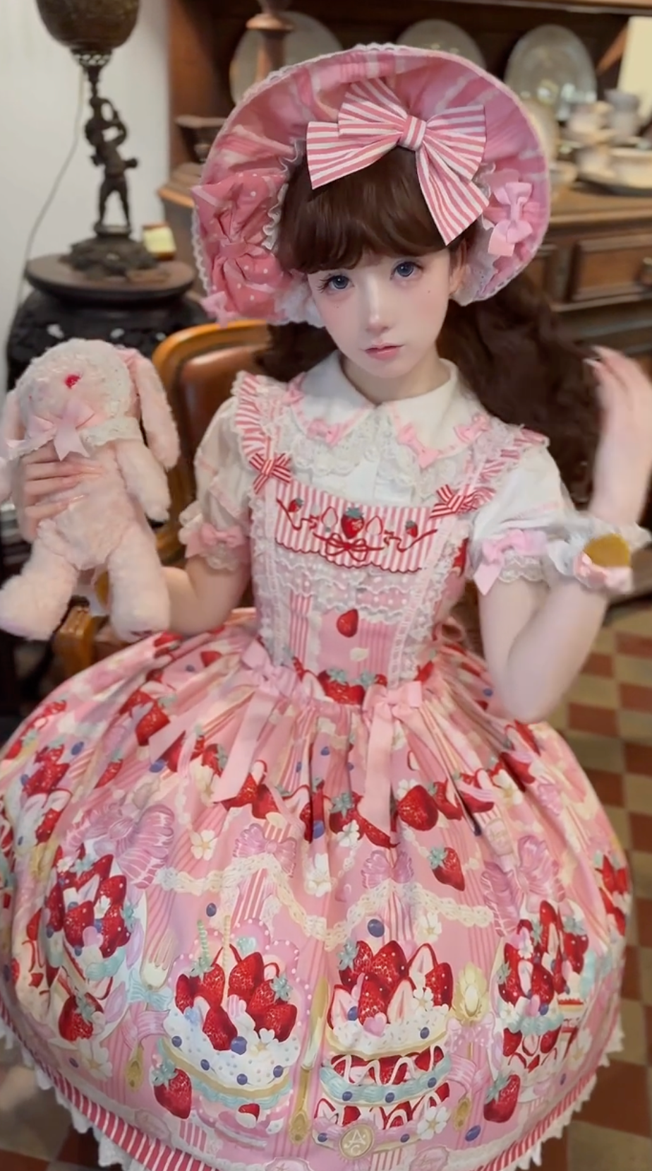 Strawberry Cream Parlour Lolita JSK (Pink)