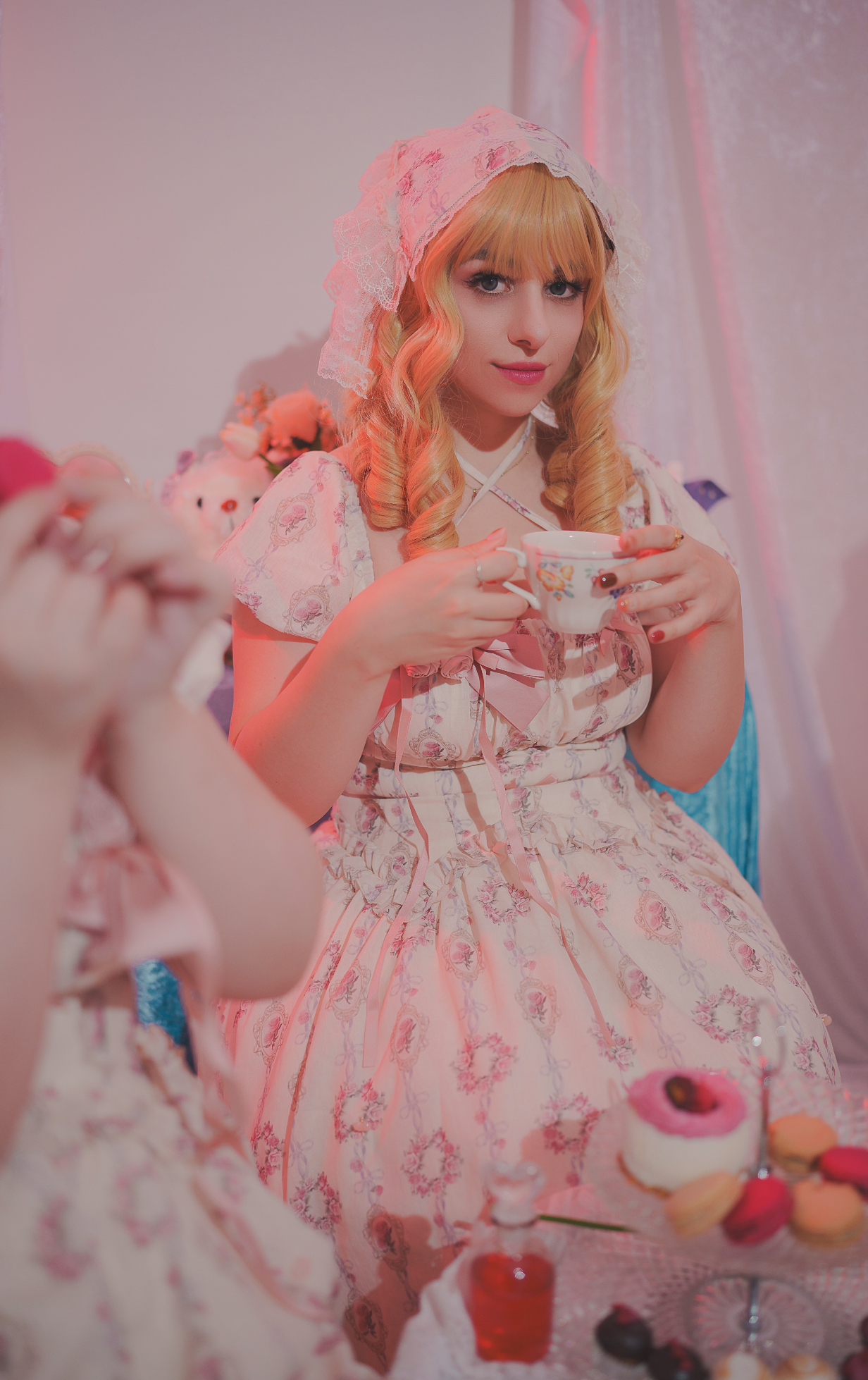 Rosy Garden Charm Long OP (Ivory Pink)