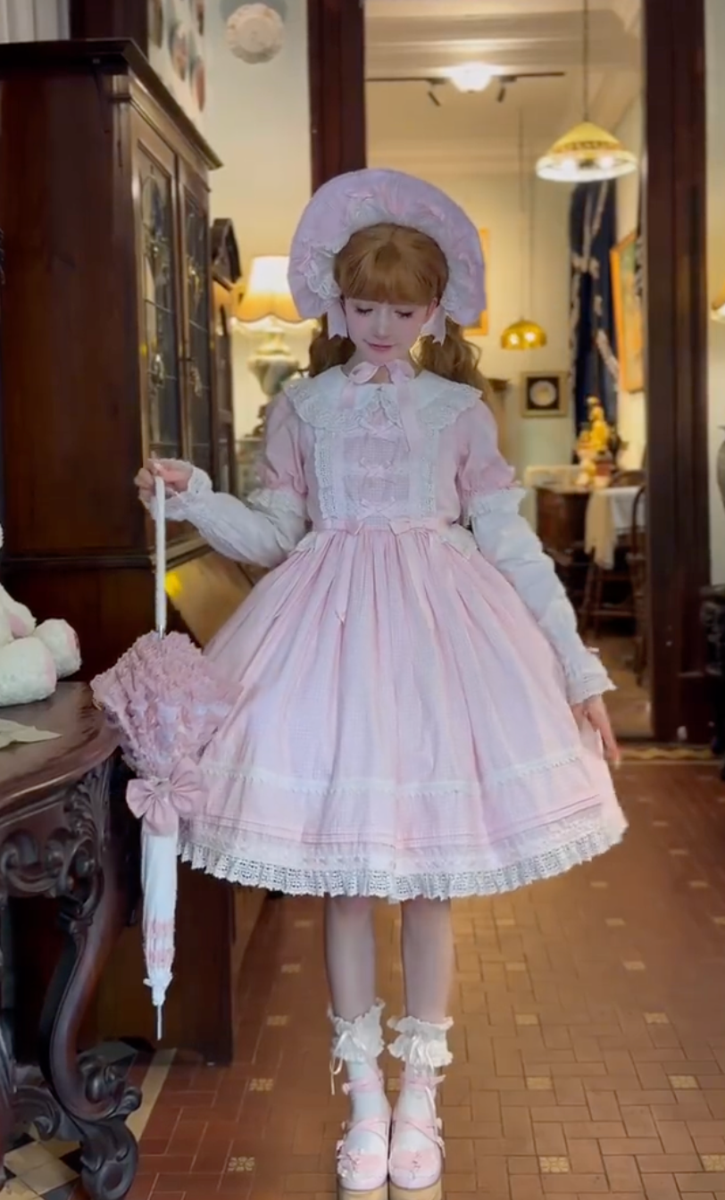 Blush Heirloom Doll JSK Set – Soft Pink Rococo Elegance