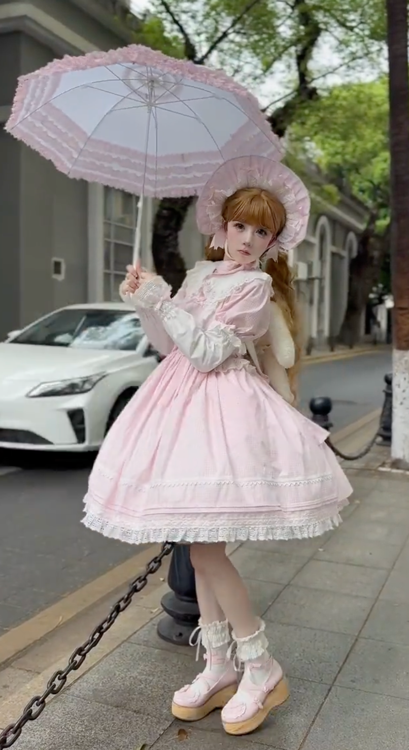 Blush Heirloom Doll JSK Set – Soft Pink Rococo Elegance