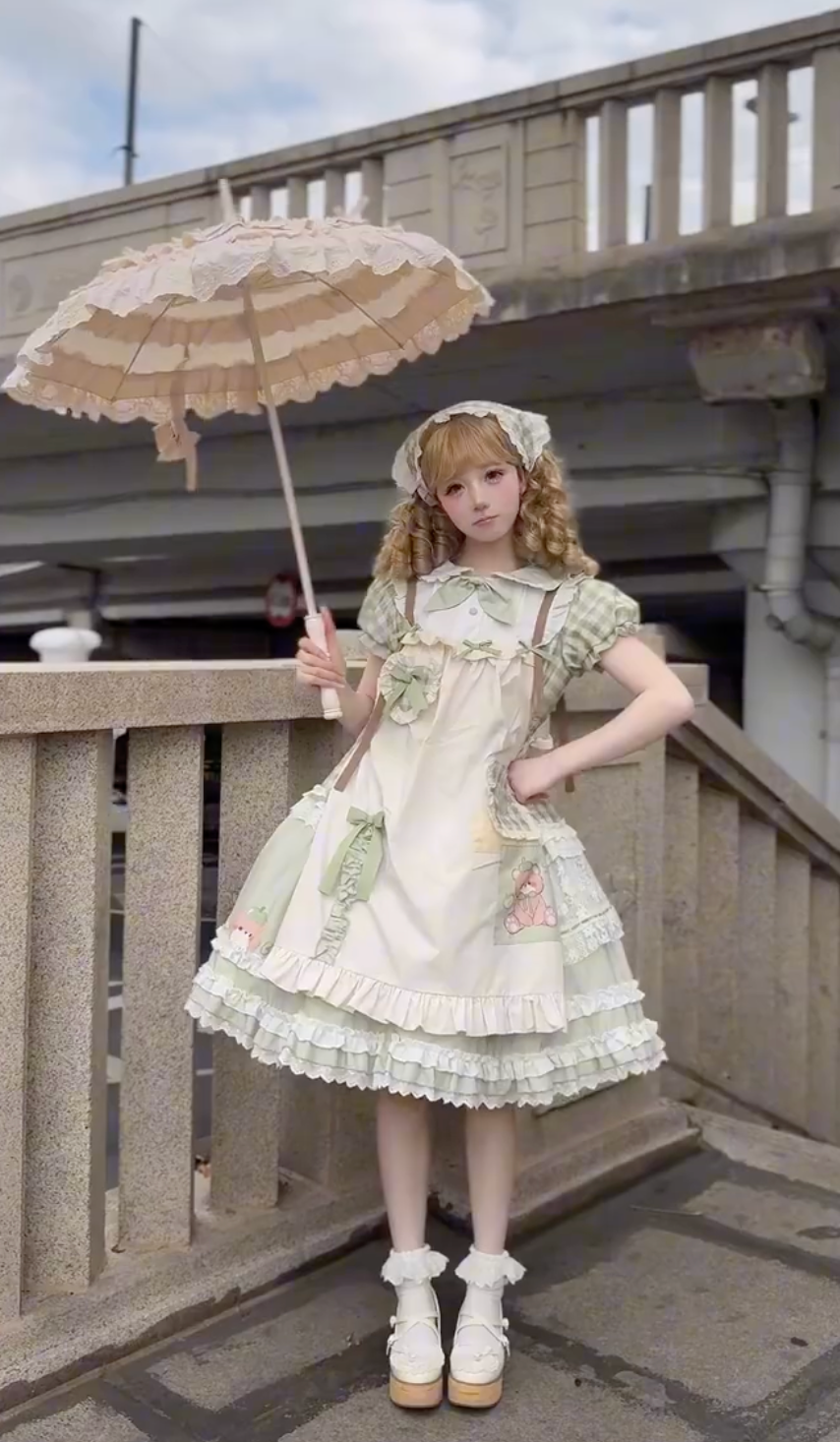 Mint Whisper Porcelain Doll JSK Set