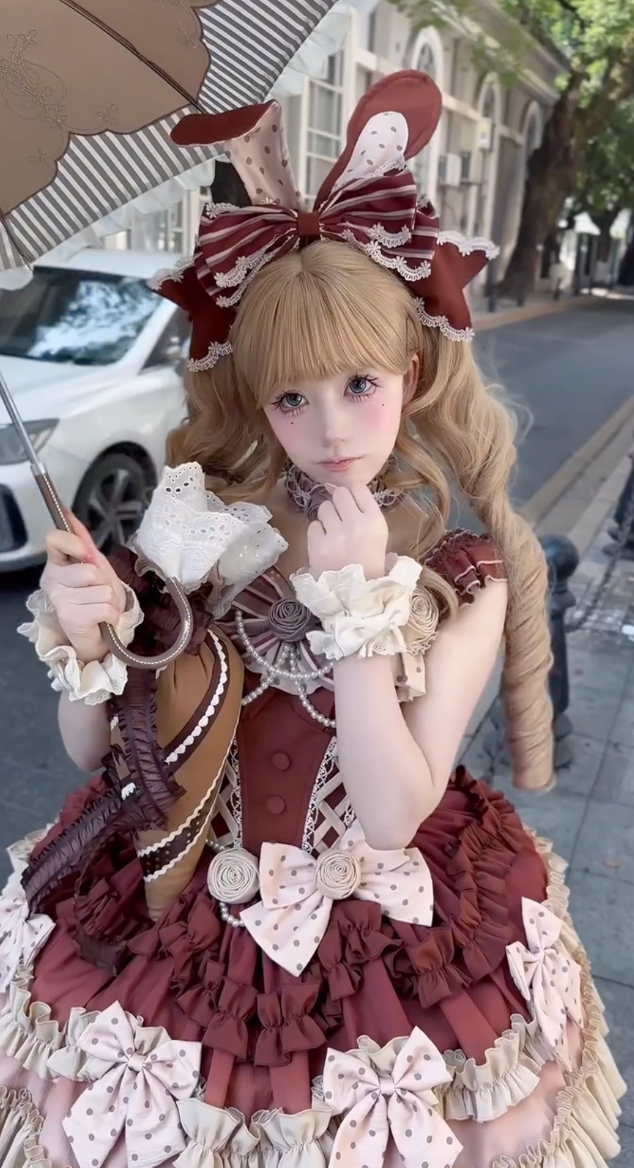 Chocolate Bunny Victorian Lolita JSK Set