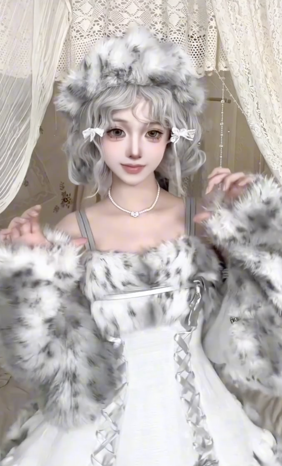 Snowy Whisper Doll JSK Set — An Enchanting Winter Fairytale