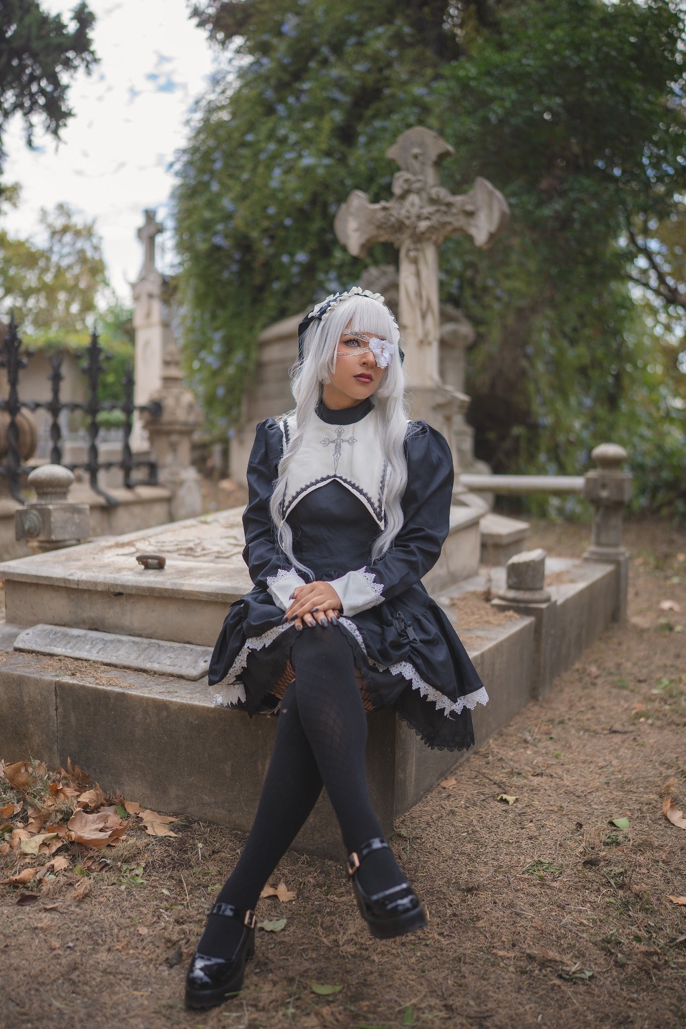 Midnight Sanctum Gothic Nun OP (Black & White)