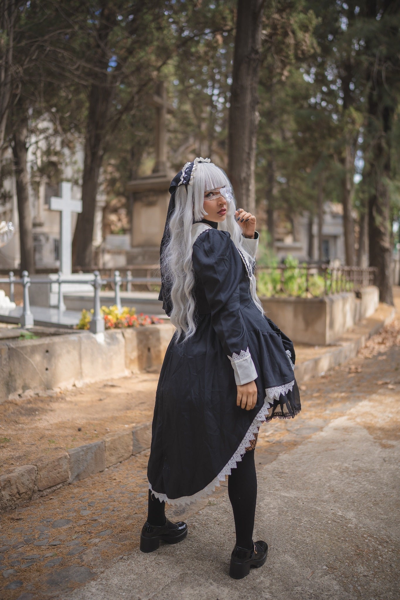 Midnight Sanctum Gothic Nun OP (Black & White)