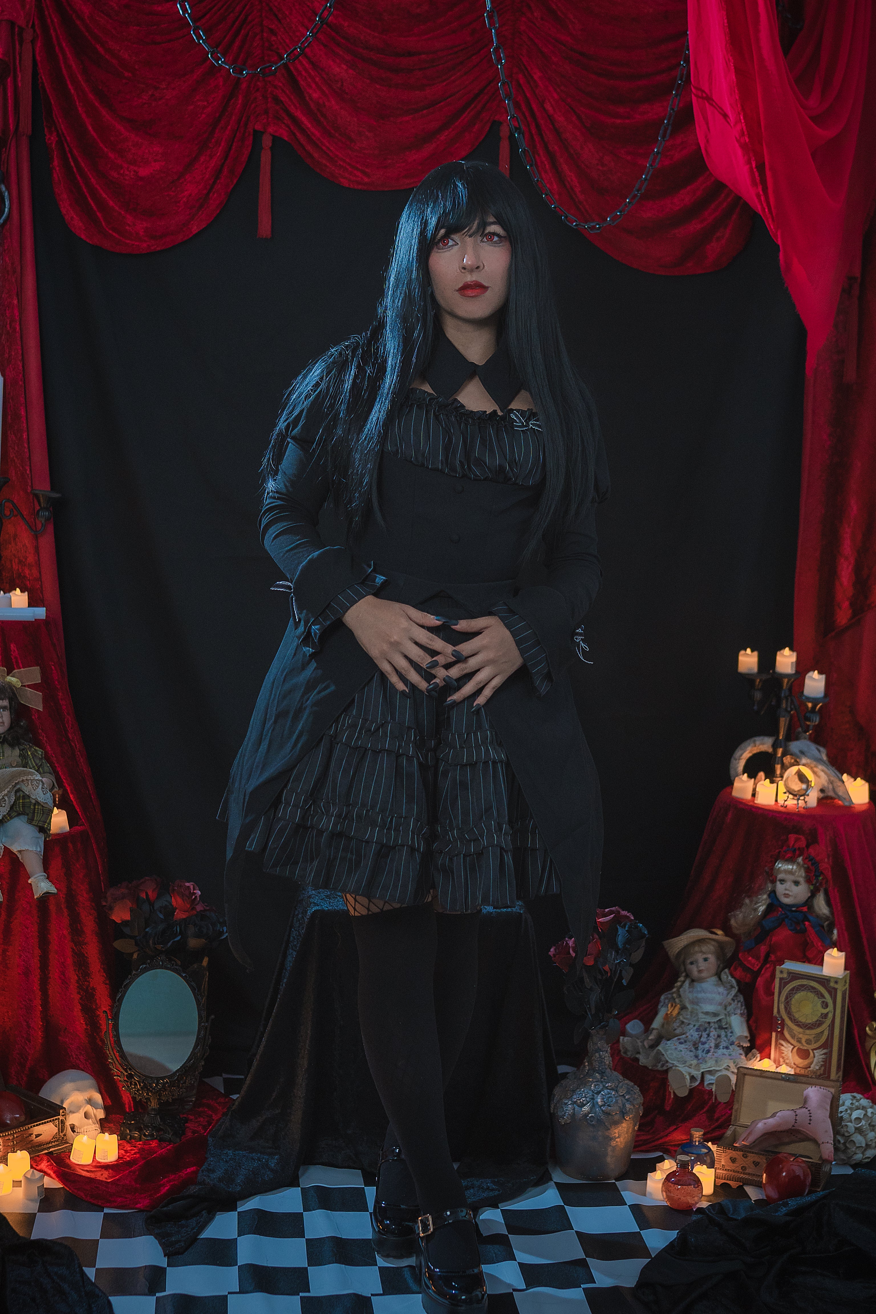 Raven Velvet Nocturne Witch Dress Set