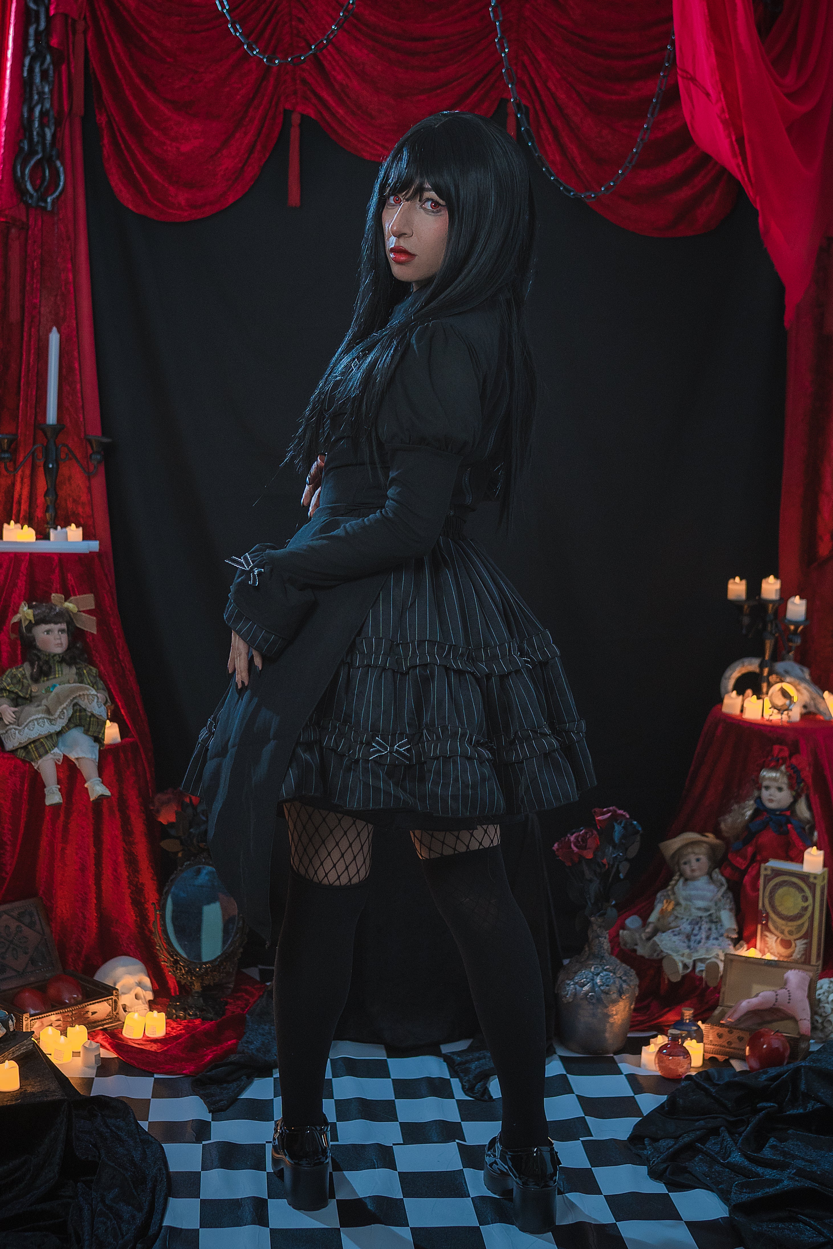 Raven Velvet Nocturne Witch Dress Set
