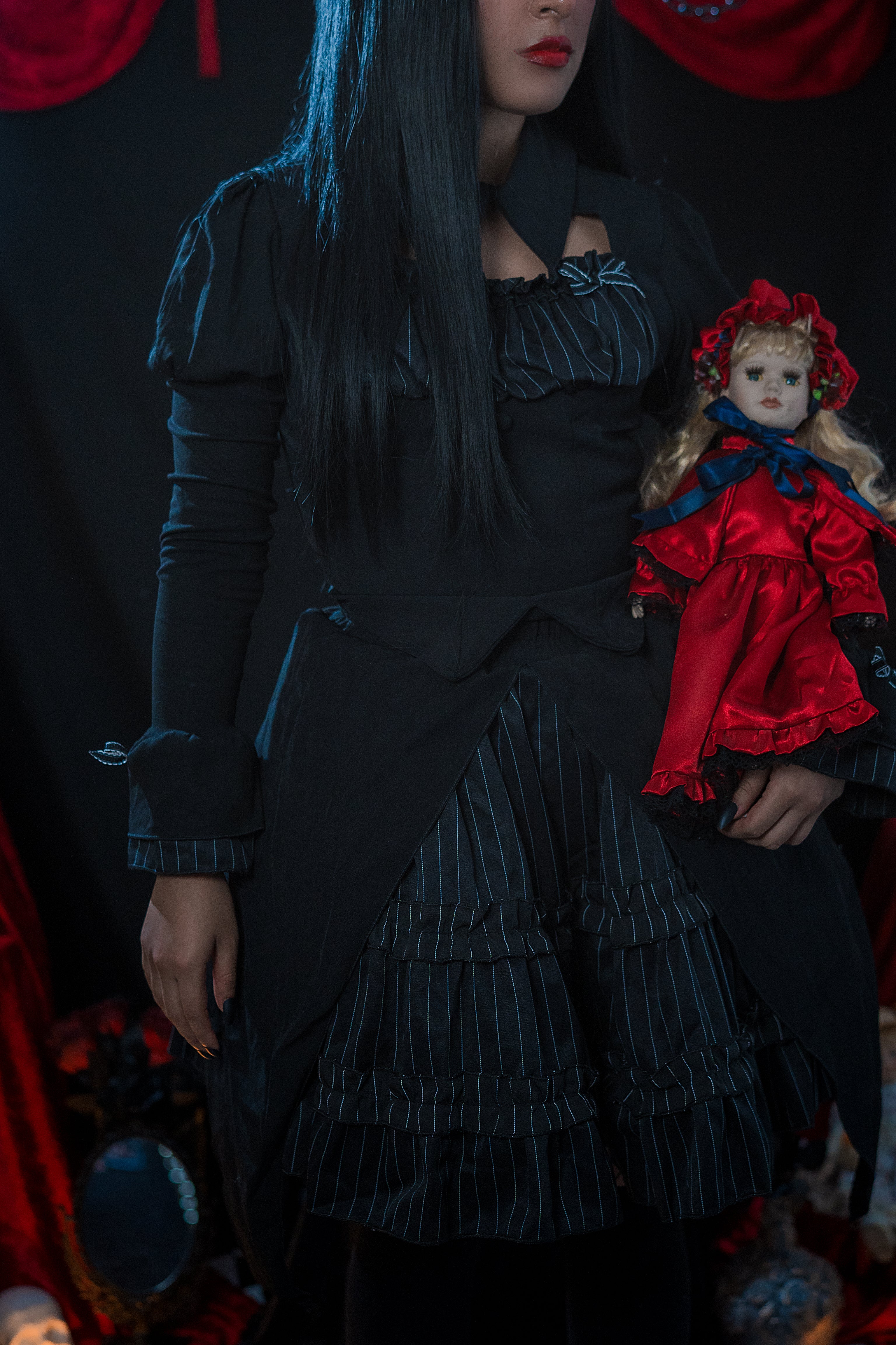 Raven Velvet Nocturne Witch Dress Set