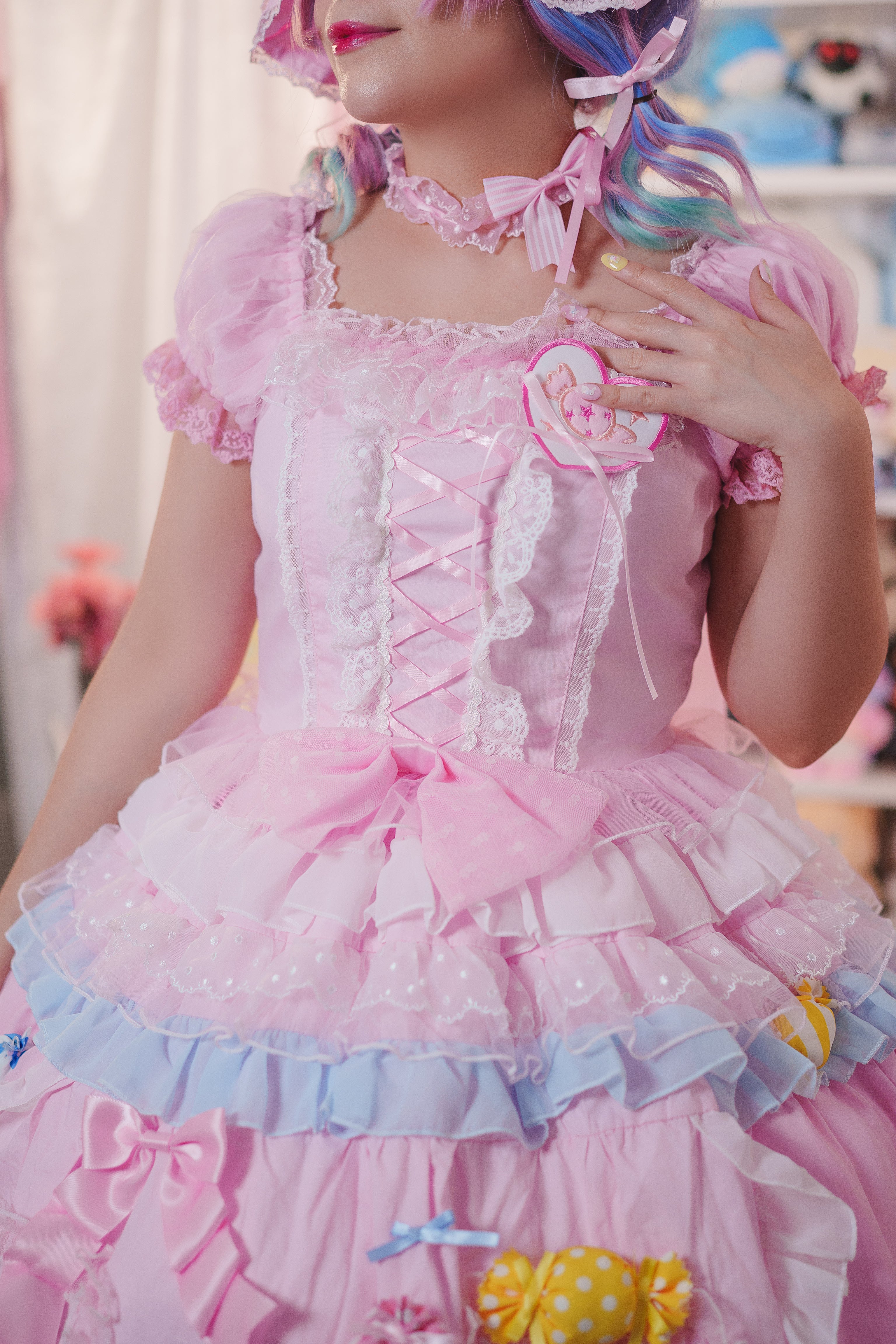 Candy Pocket Princess OP Dress with Bonnet Included