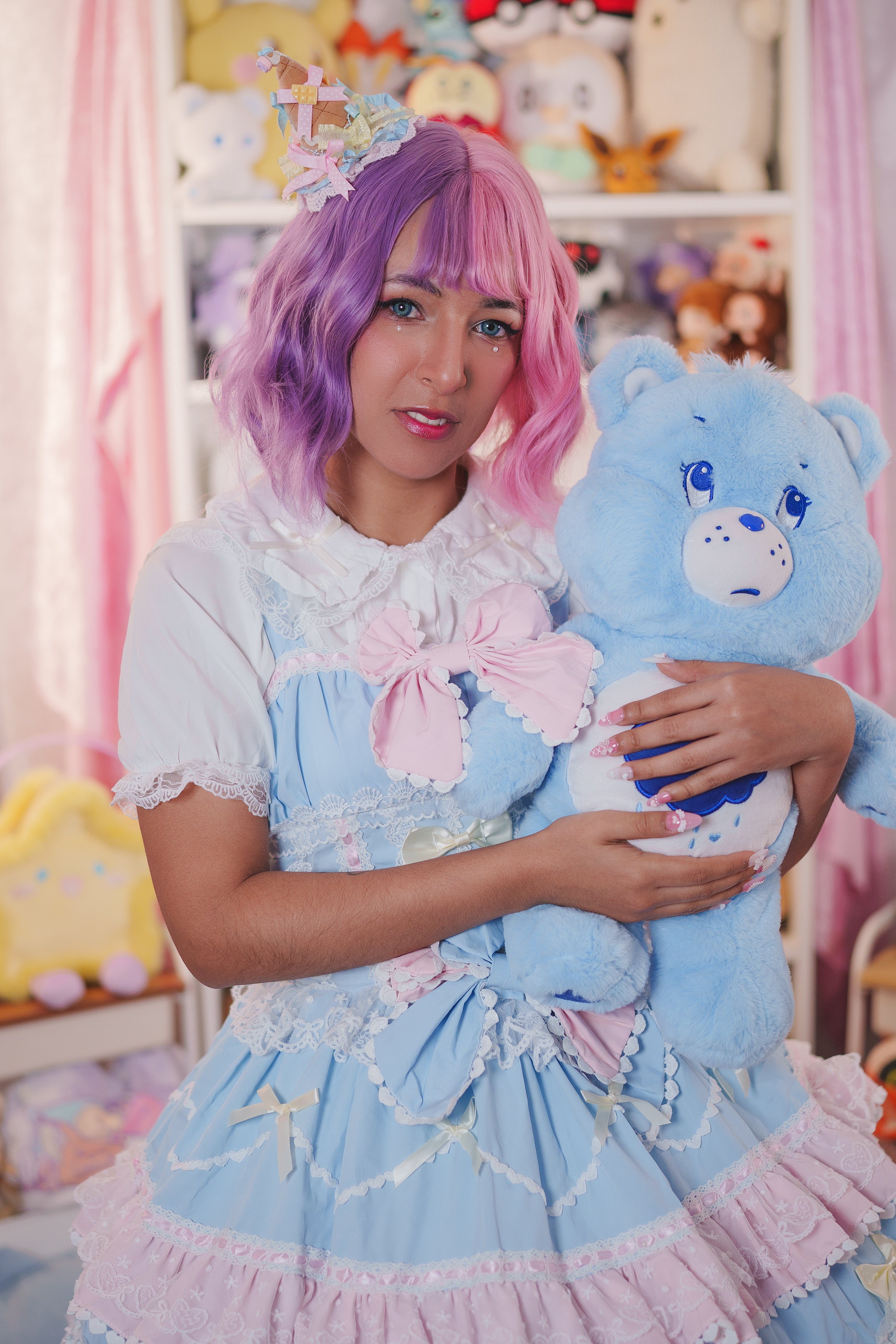Pastel Split Color Jellyfish Wig
