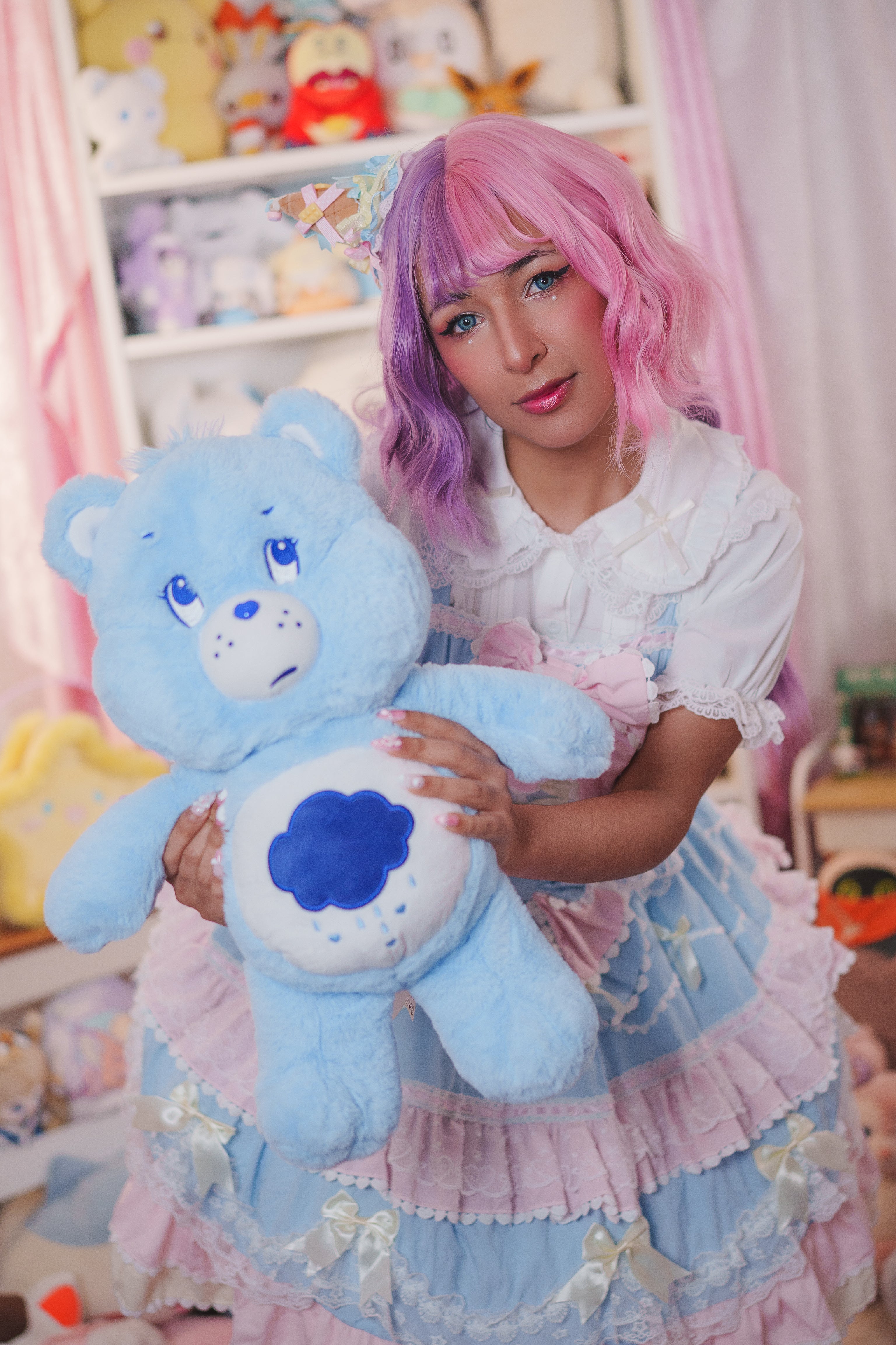 Pastel Split Color Jellyfish Wig