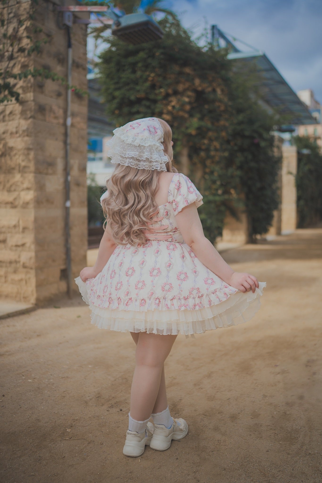 Rosy Garden Charm Short OP (Ivory Pink)